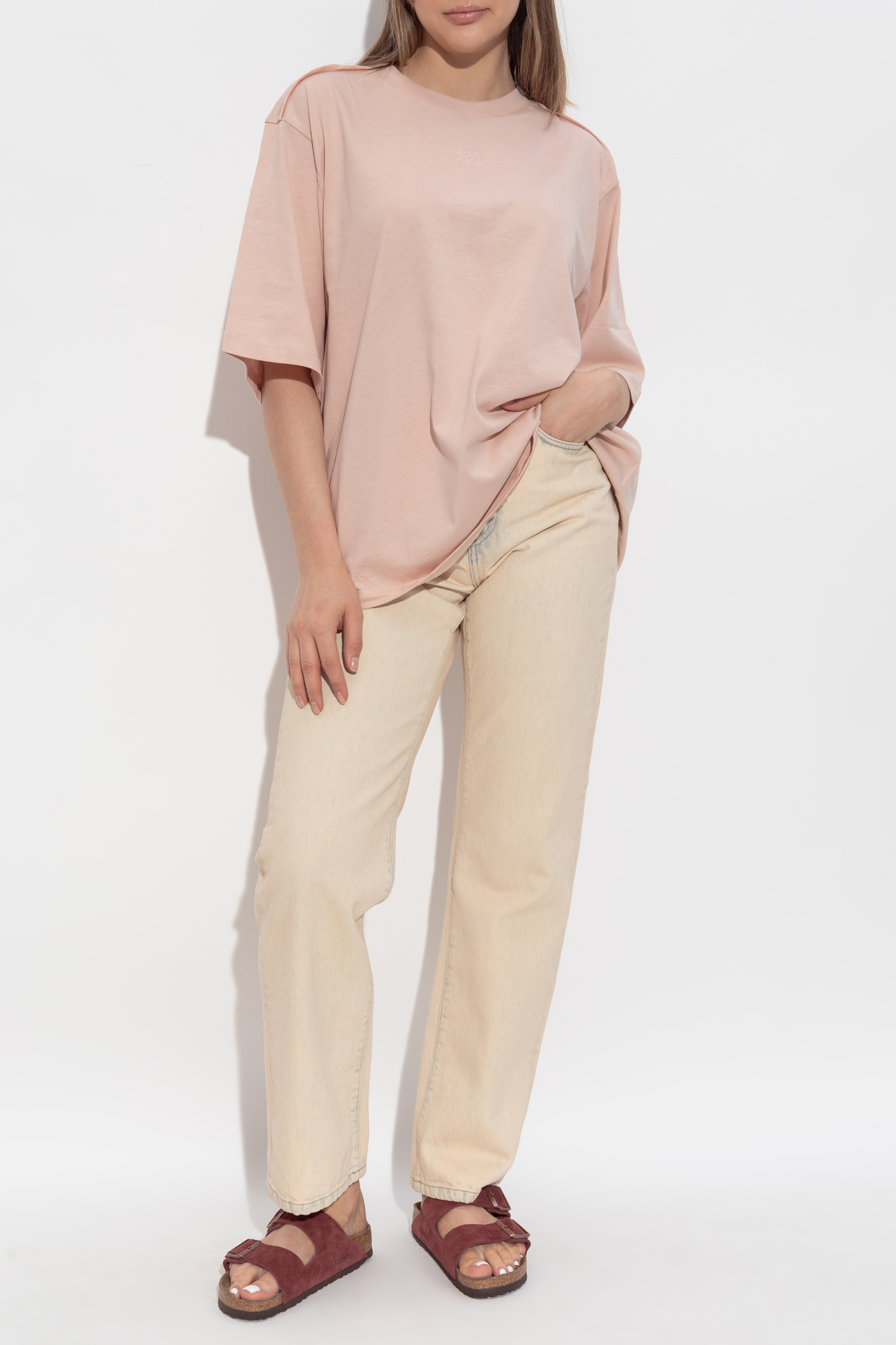 High-waisted Jeans, Women's, Beige