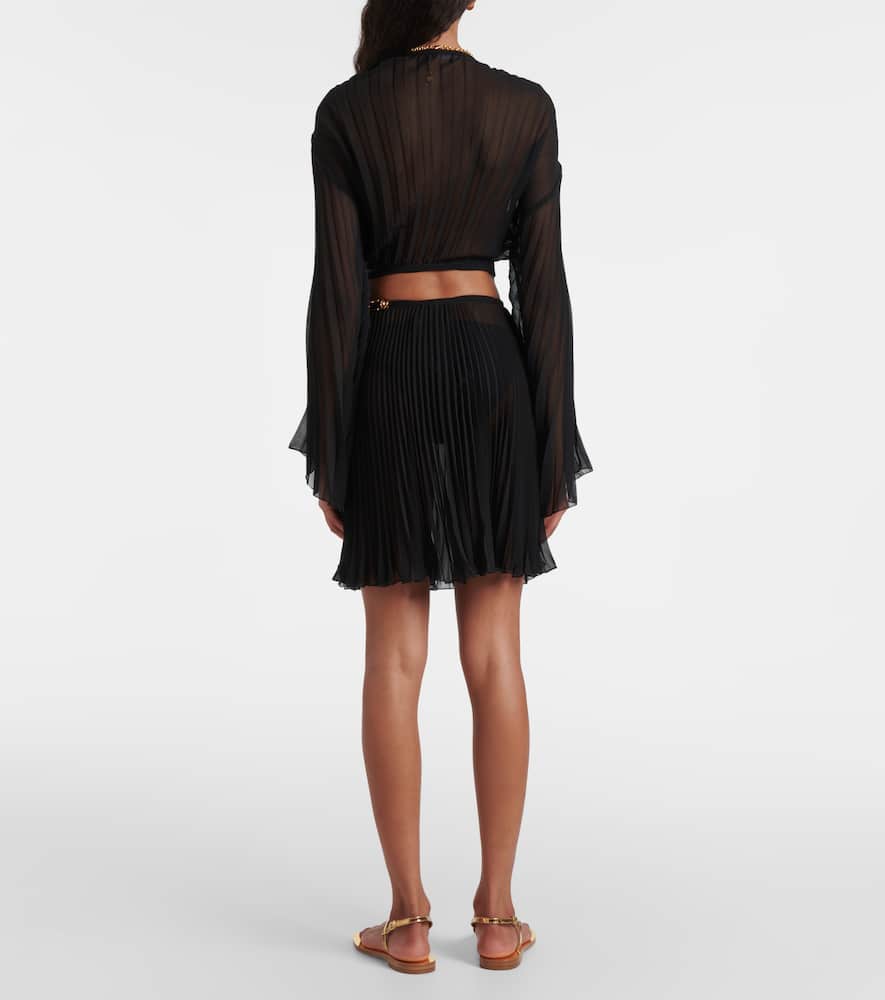 Safety Pin pleated beach cover-up