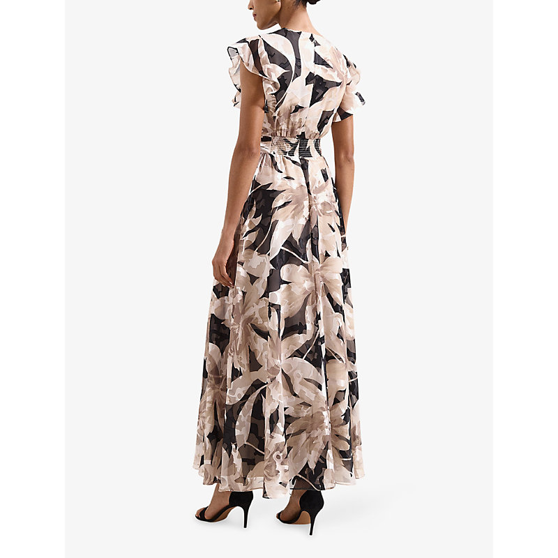 Womens Liana Printed-Burnout Woven Maxi Dress