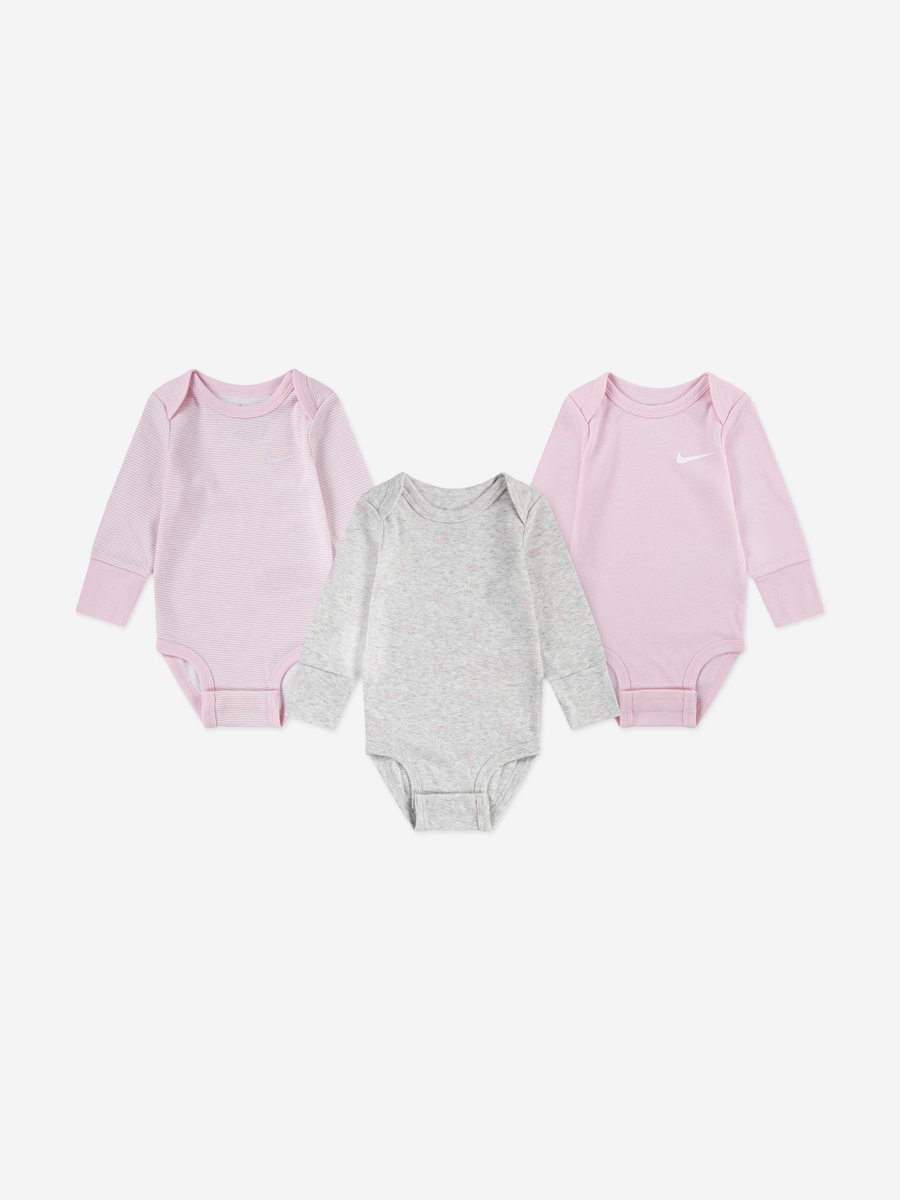 Baby Essentials 3 Pack Bodysuit Set in Pink 6 Months By Childsplay Clothing
