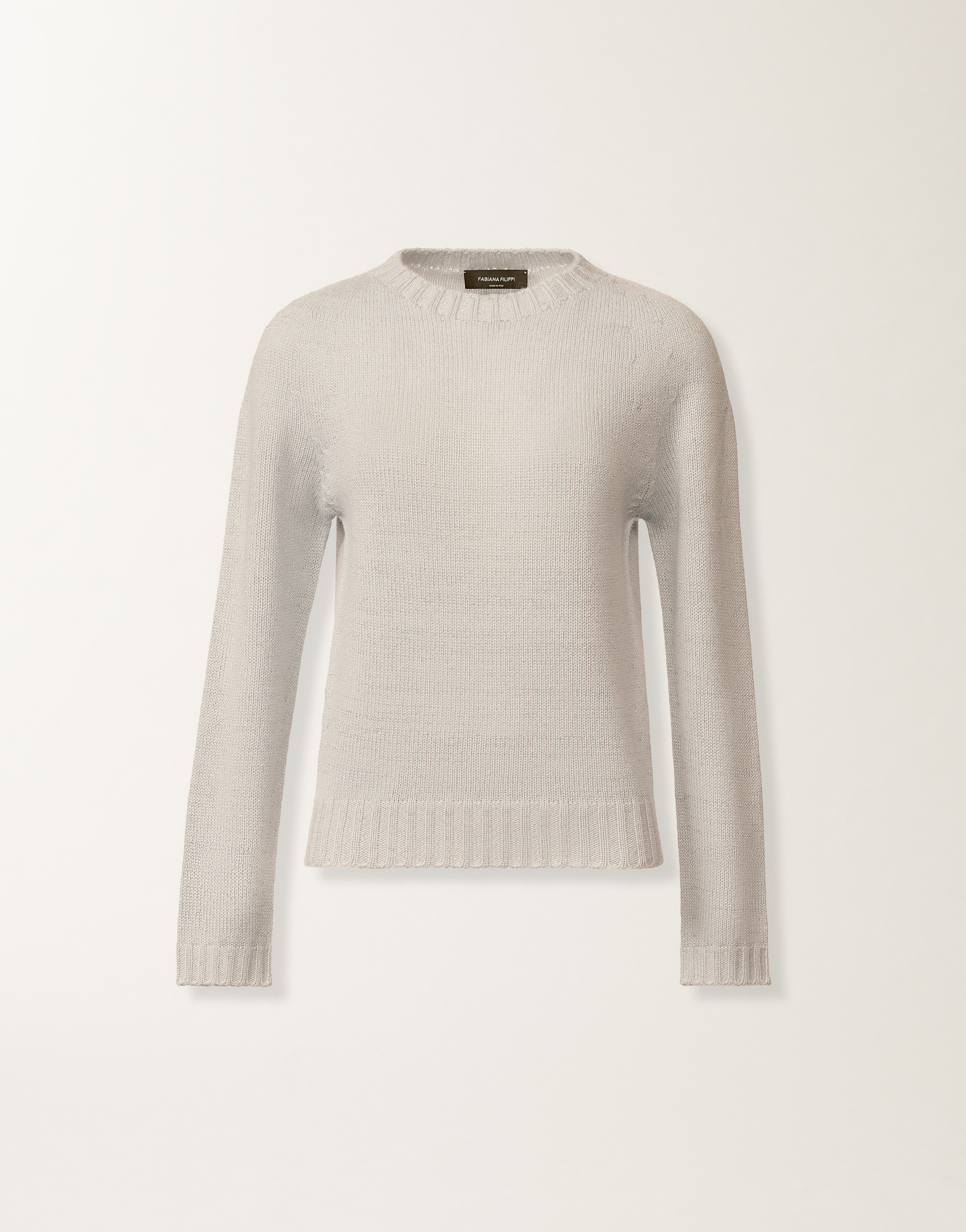 Platinum sweater with lurex, rain