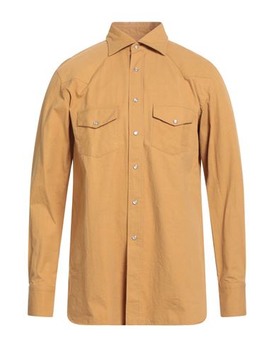 Arpège Heritage Man Shirt Mustard Size 36 Cotton