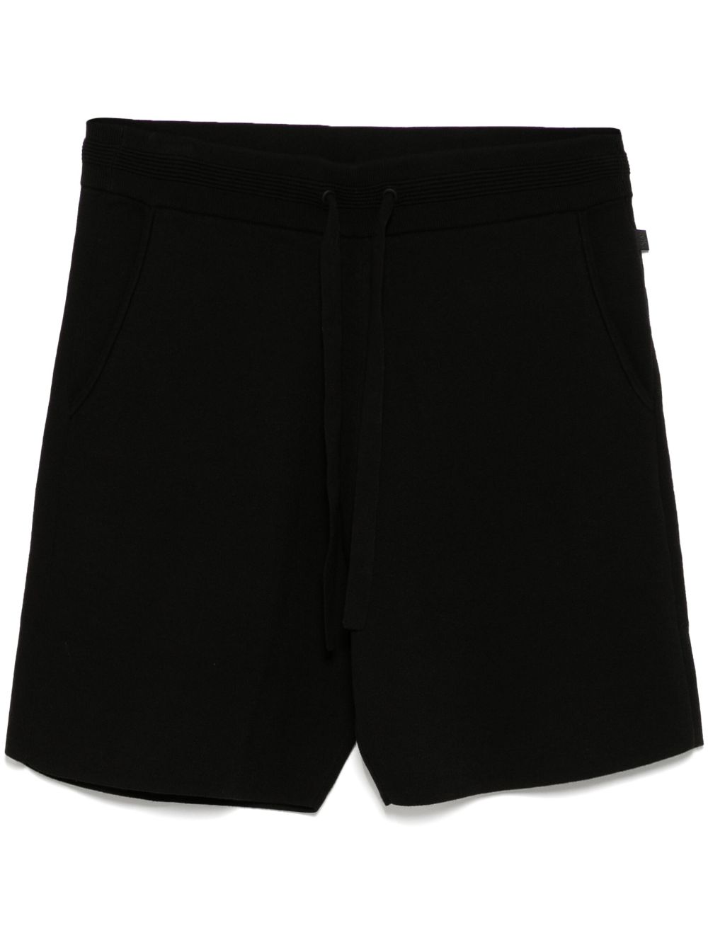 Double-knitted shorts - Black