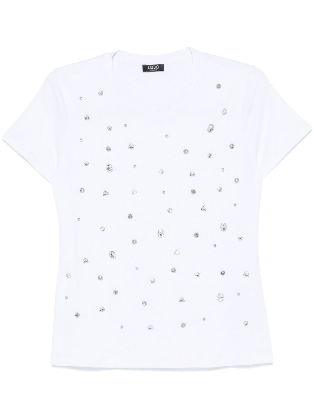 Crystal-embellished T-shirt - Black