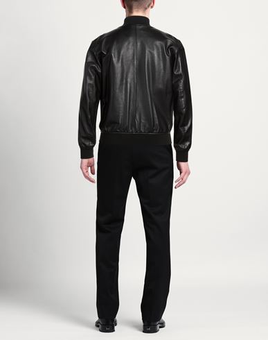 Man Jacket Black Size 38 Leather