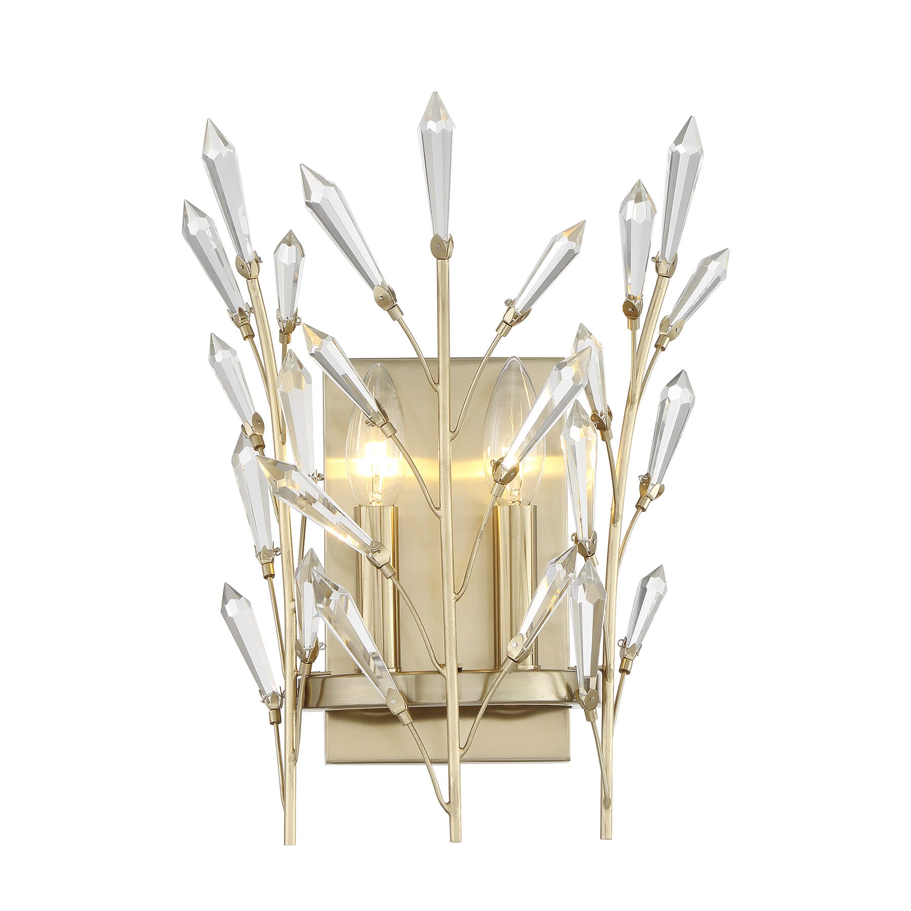 Orianna 2-Light Wall Sconce in Noble Bra