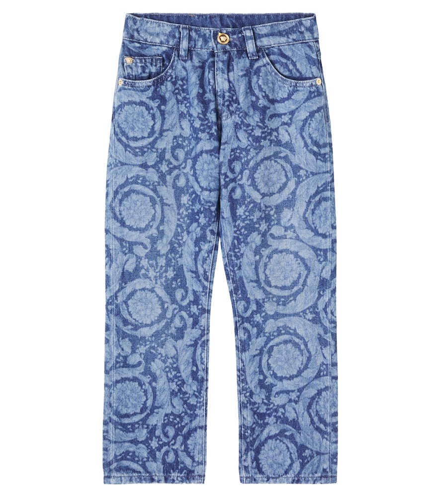 Barocco printed straight-leg jeans