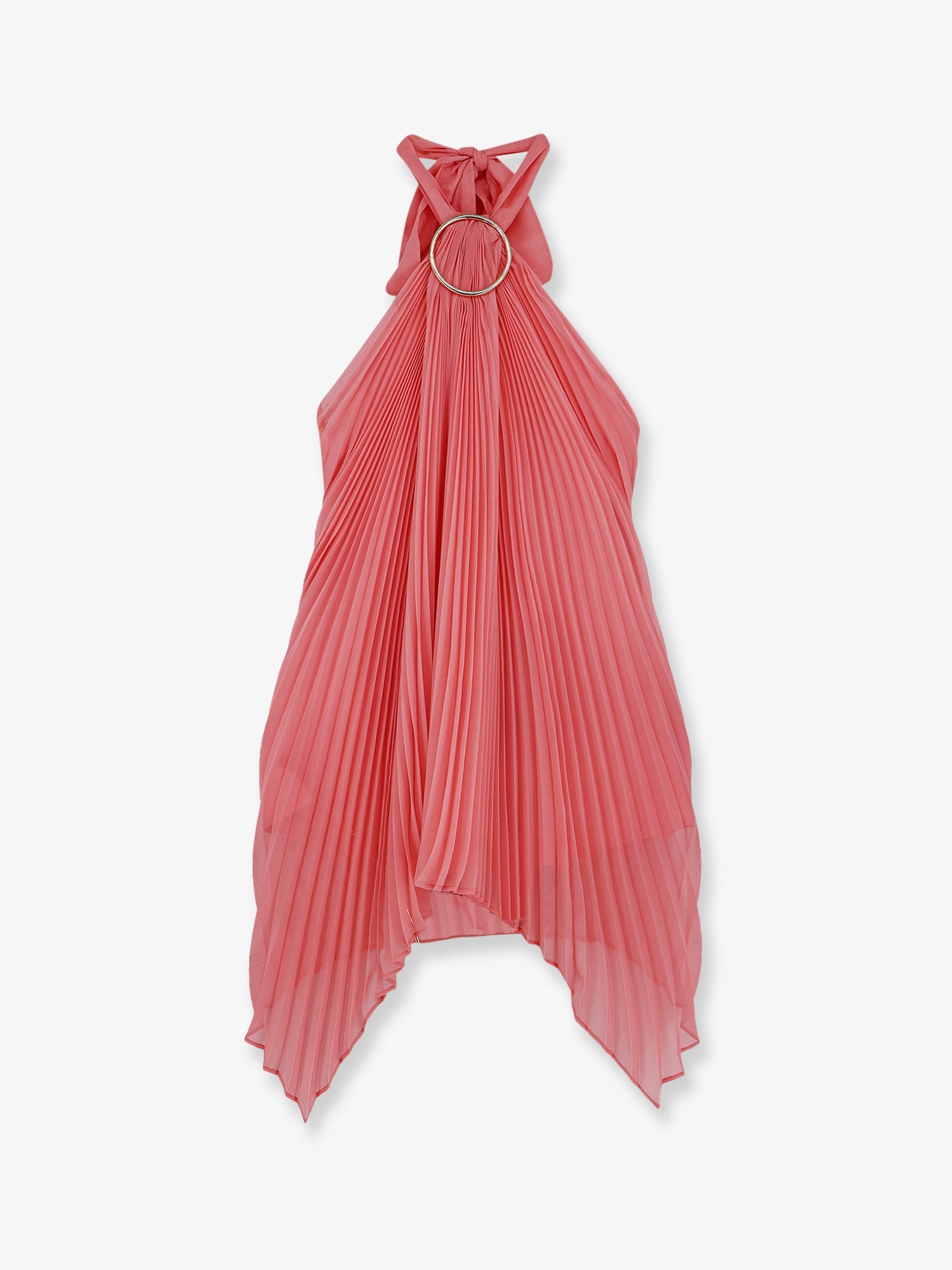 Pleated Halter Tunic — Pink