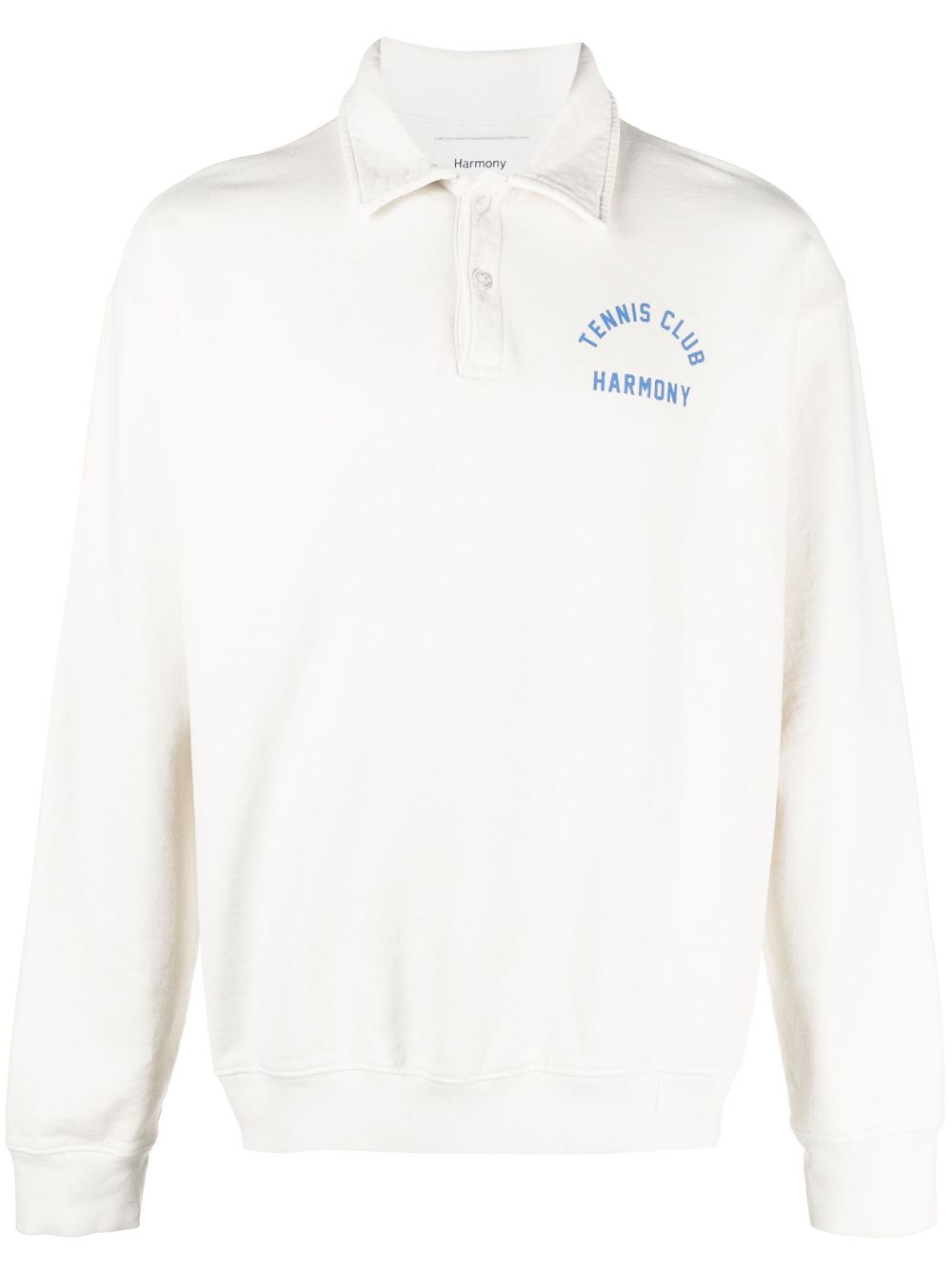 Logo-print cotton polo shirt - Blue