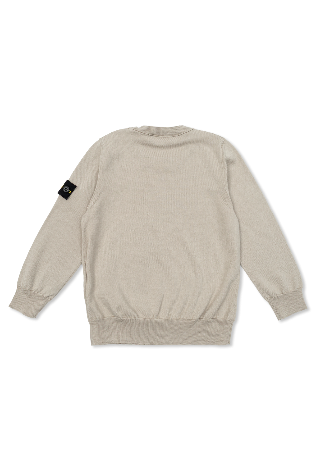 Sweater With Logo Patch, Unisex, Beige