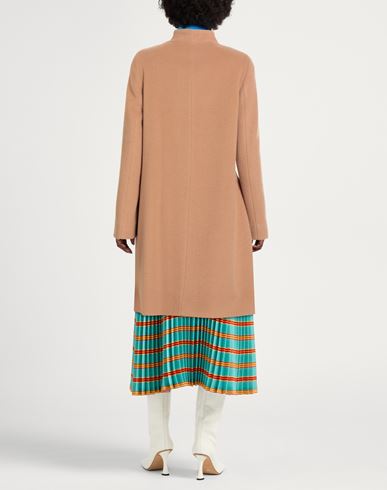Icons Woman Coat Camel Size 12 Wool, Polyamide