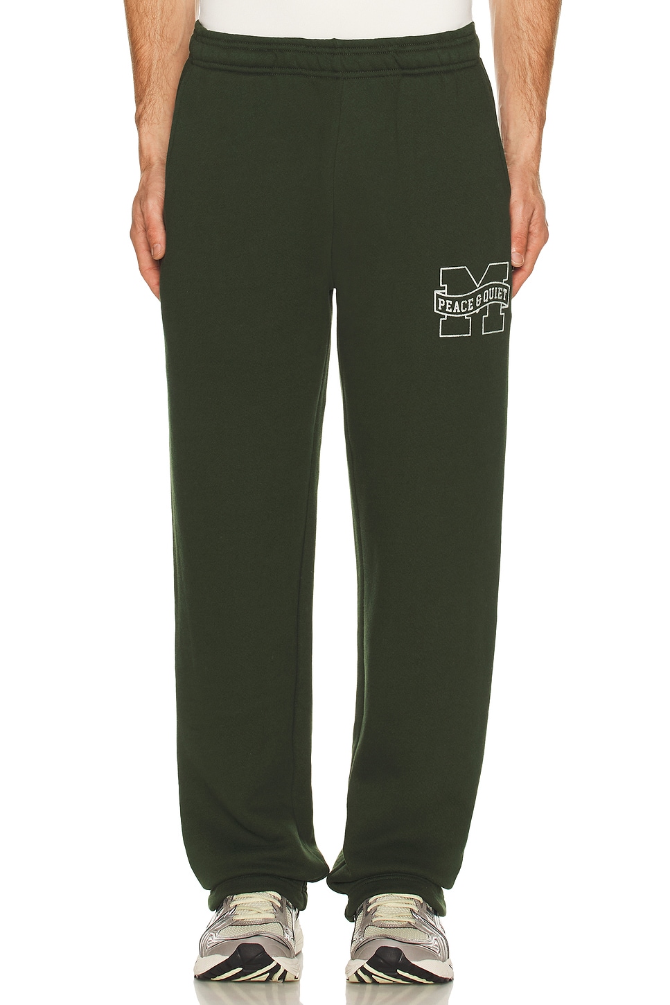 Museum of Peace and Quiet Banner Sweatpants in Forest - Green. M also in XS, S, L, XL/1X