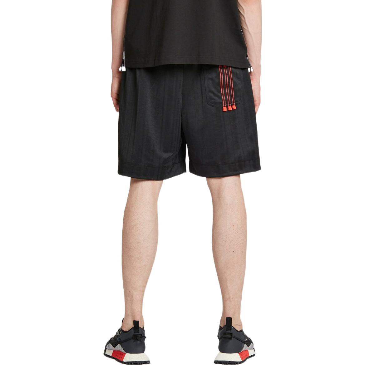 Men's originals x Alexander Wang Crossover Solid Color Lacing Athleisure Casual Sports Shorts Black