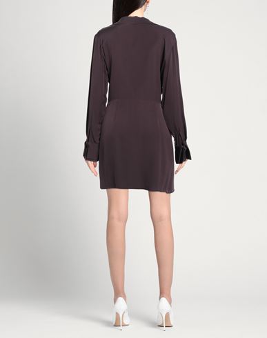 Woman Mini dress Chocolate brown Size XS Viscose