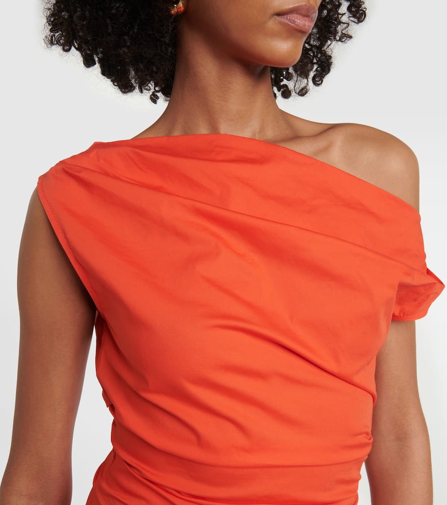 Phare draped cotton minidress