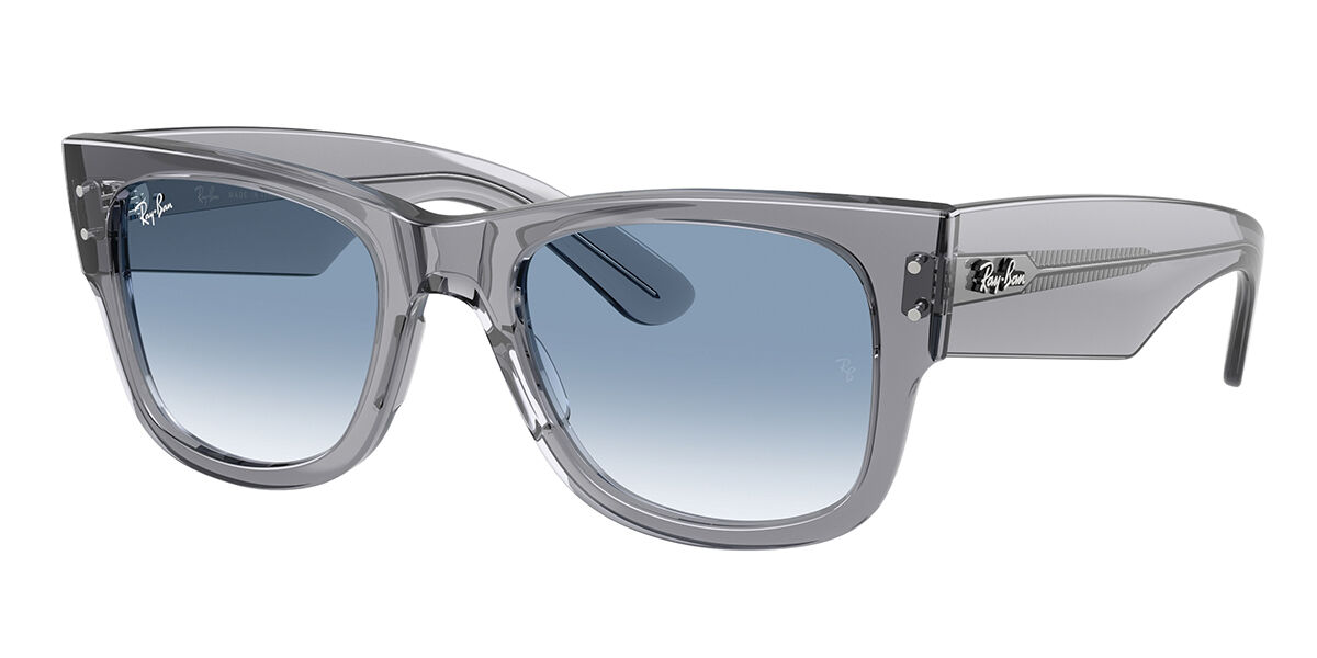 Ray-Ban RB0840SF Mega Wayfarer Vestibilità Orientale 68463F Occhiali da Sole Grigi per Uomo