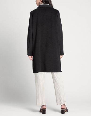 Woman Coat Black Size 16 Alpaca wool, Virgin Wool, Polyamide