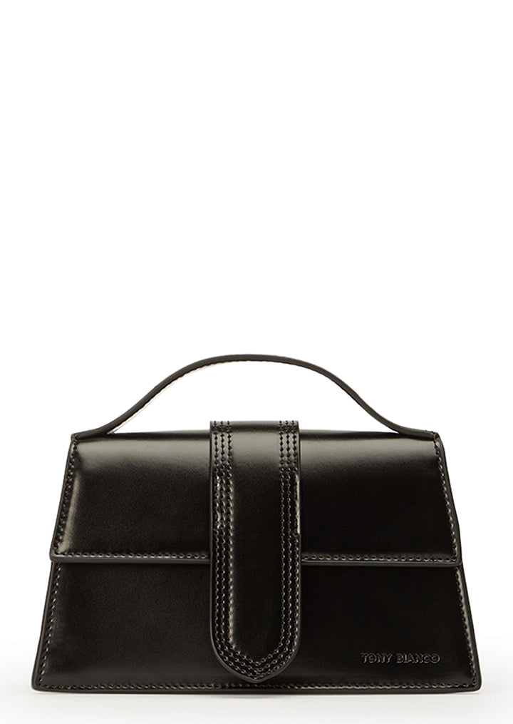 Carmine Black Hi Shine Mini Handbags