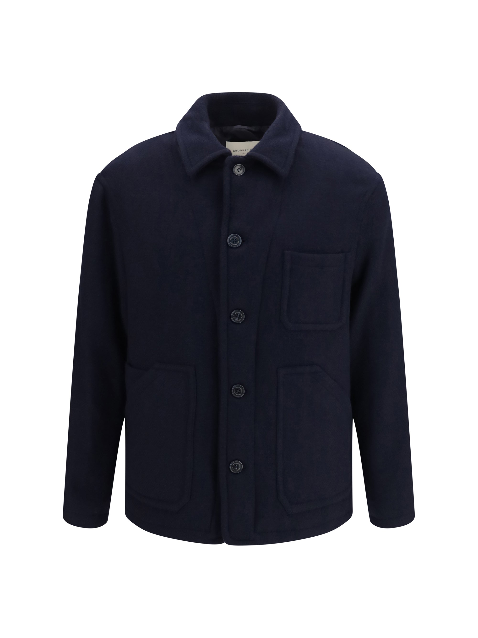Wool Work Shirt Jacket — Navy