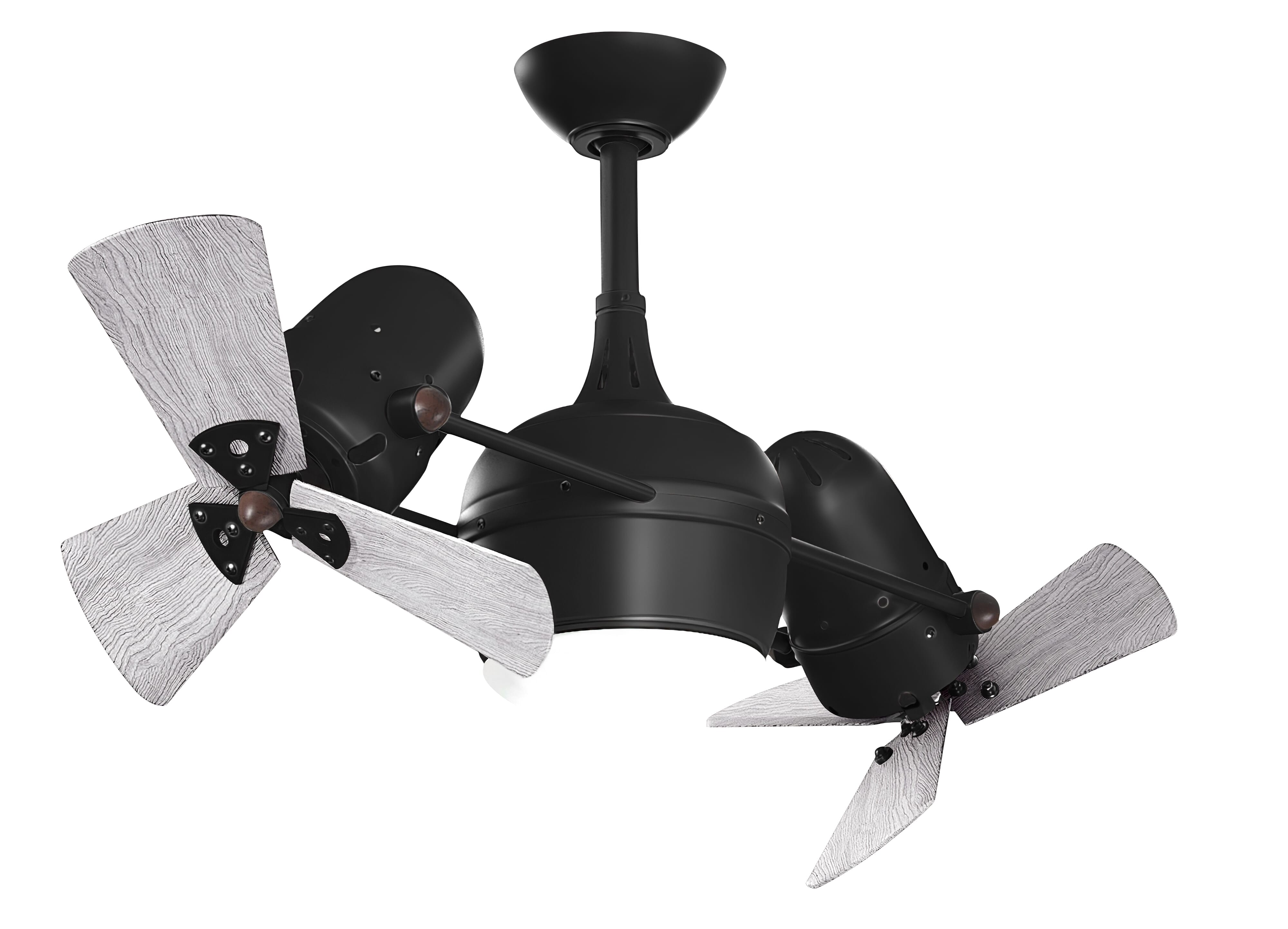 Dagny 3-Speed " Ceiling Fan w/ Integrated Light Kit in Matte Black with Barnwood Tone blade