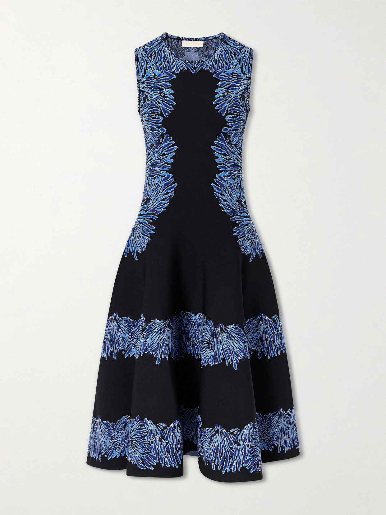 Iona Jacquard-knit Midi Dress - Blue