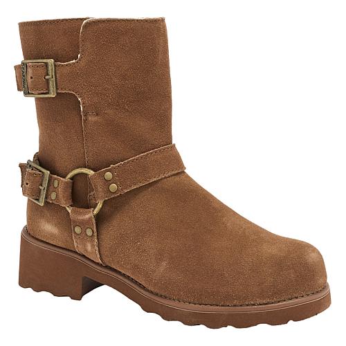 ® Riveria Suede Moto Boot with Faux Sherpa Lining