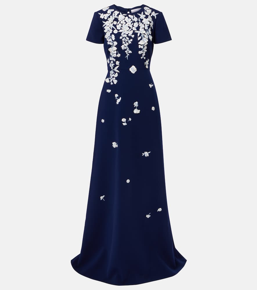 Carolina Herrera Embroidered bow-detail gown