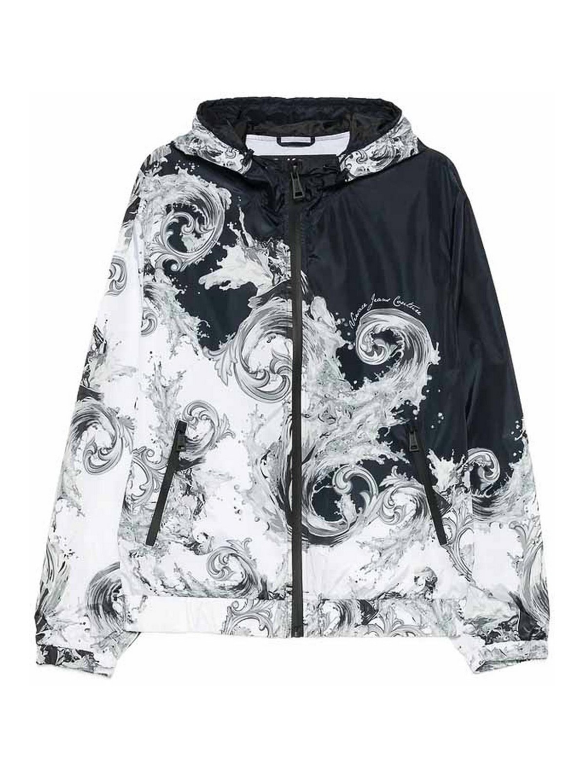 Baroque-print Hooded Jacket