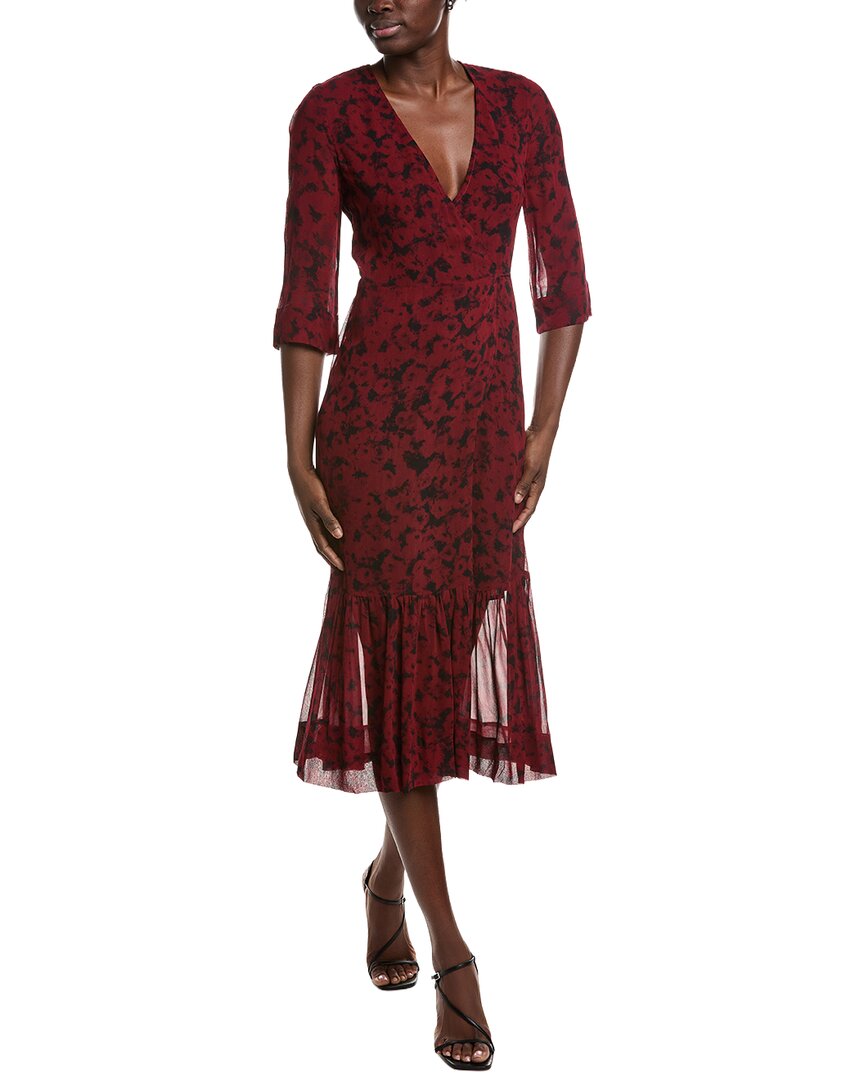 Printed Light Georgette Wrap Midi Dress