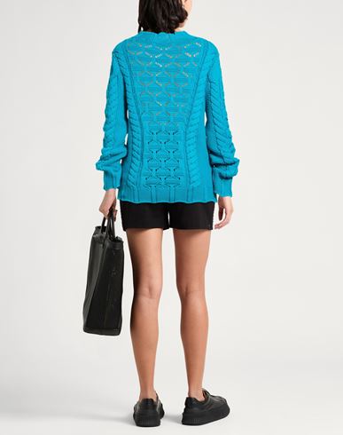 Woman Sweater Azure Size 8 Cotton, Polyamide