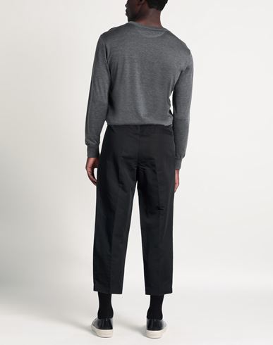 Man Pants Black Size 36 Cotton, Linen