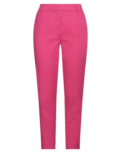 Woman Pants Fuchsia Size 6 Cotton, Elastane