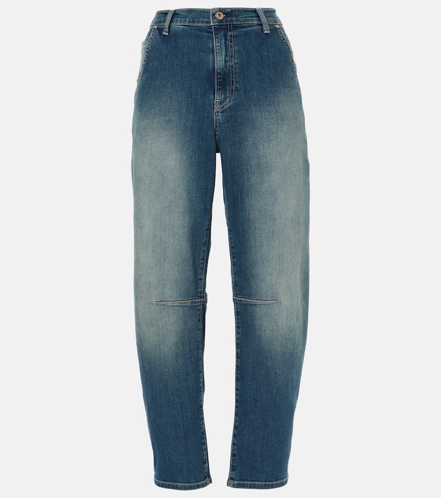 High-rise barrel-leg jeans