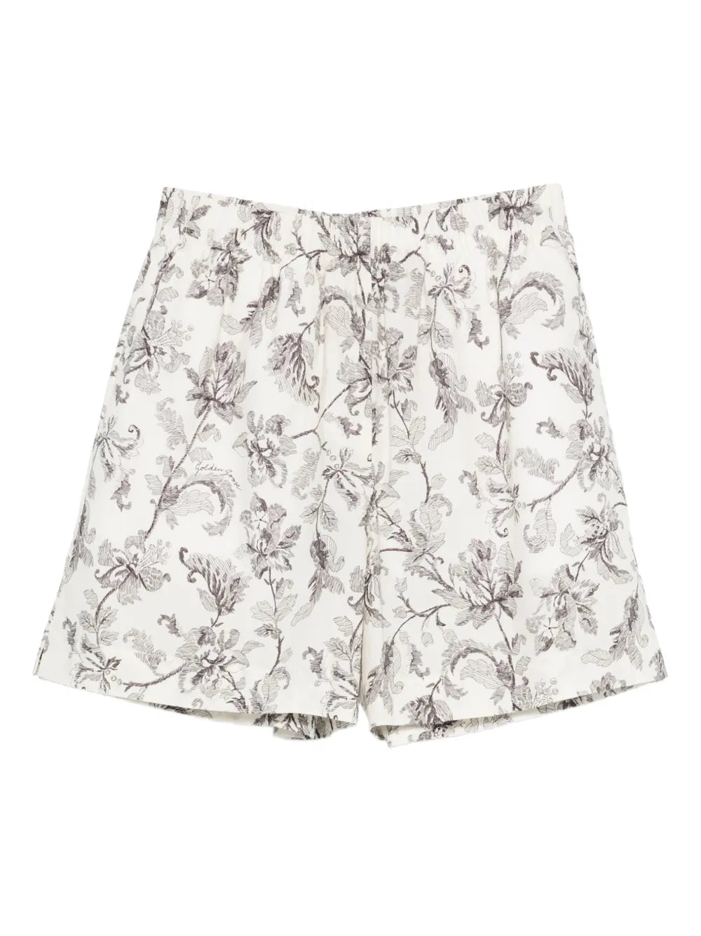 Floral-Print Shorts — off-white