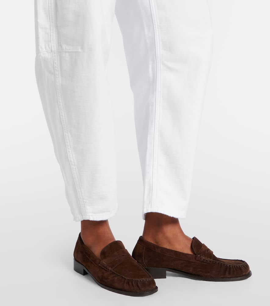 High-rise barrel-leg jeans