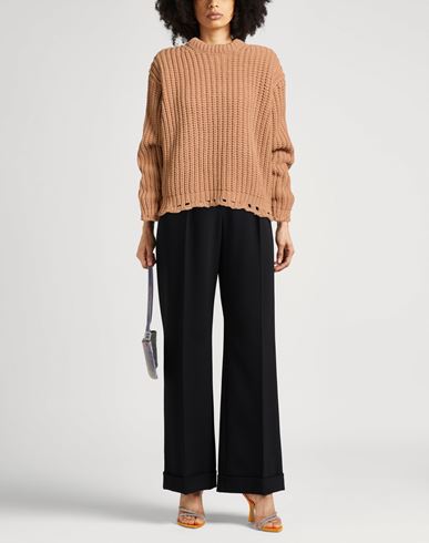 Woman Turtleneck Camel Size 2 Wool, Cashmere