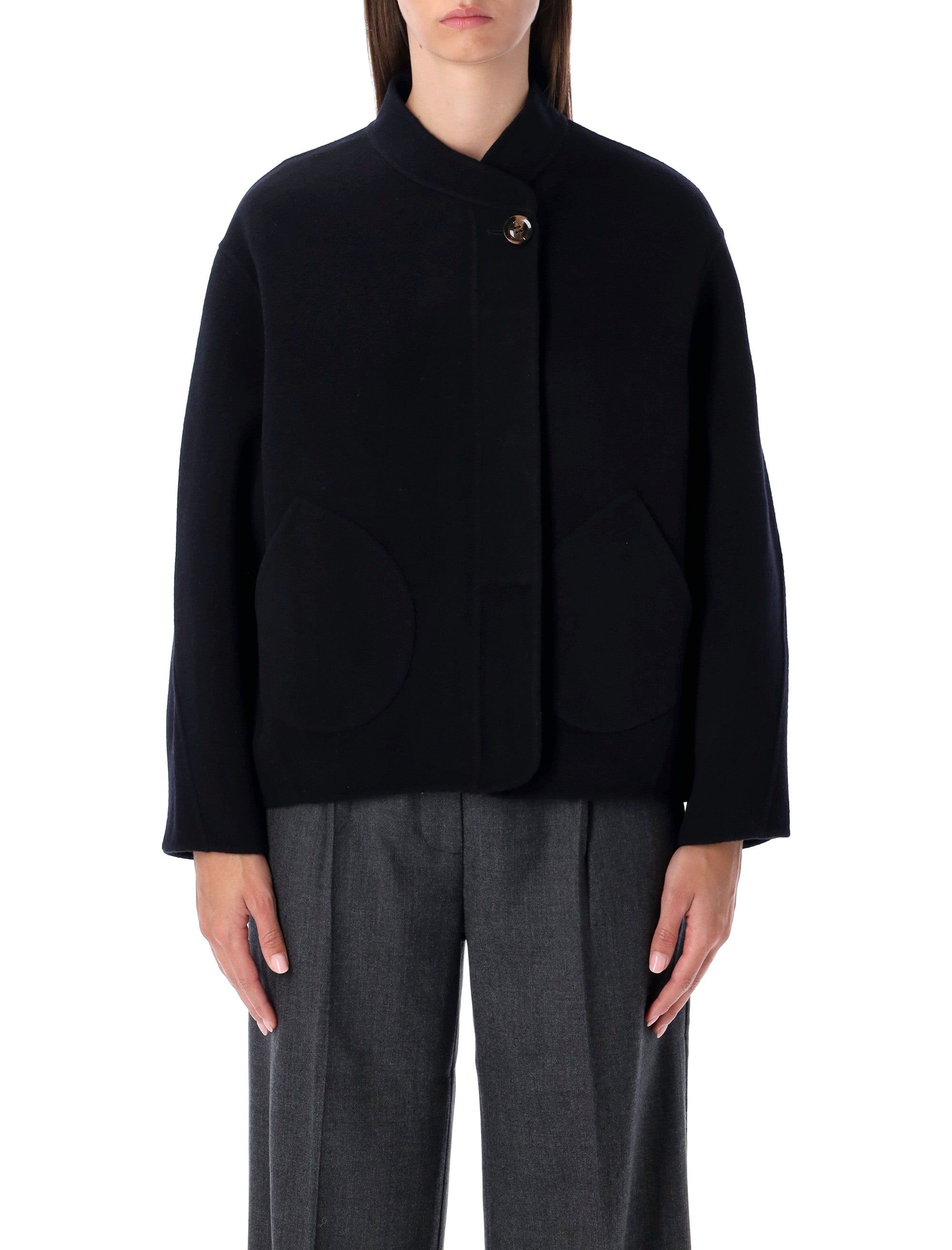 Wool Blend Short Coat