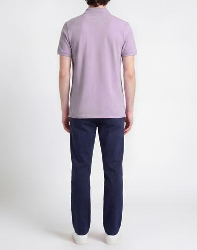 Man Polo shirt Lilac Size S Cotton, Elastane