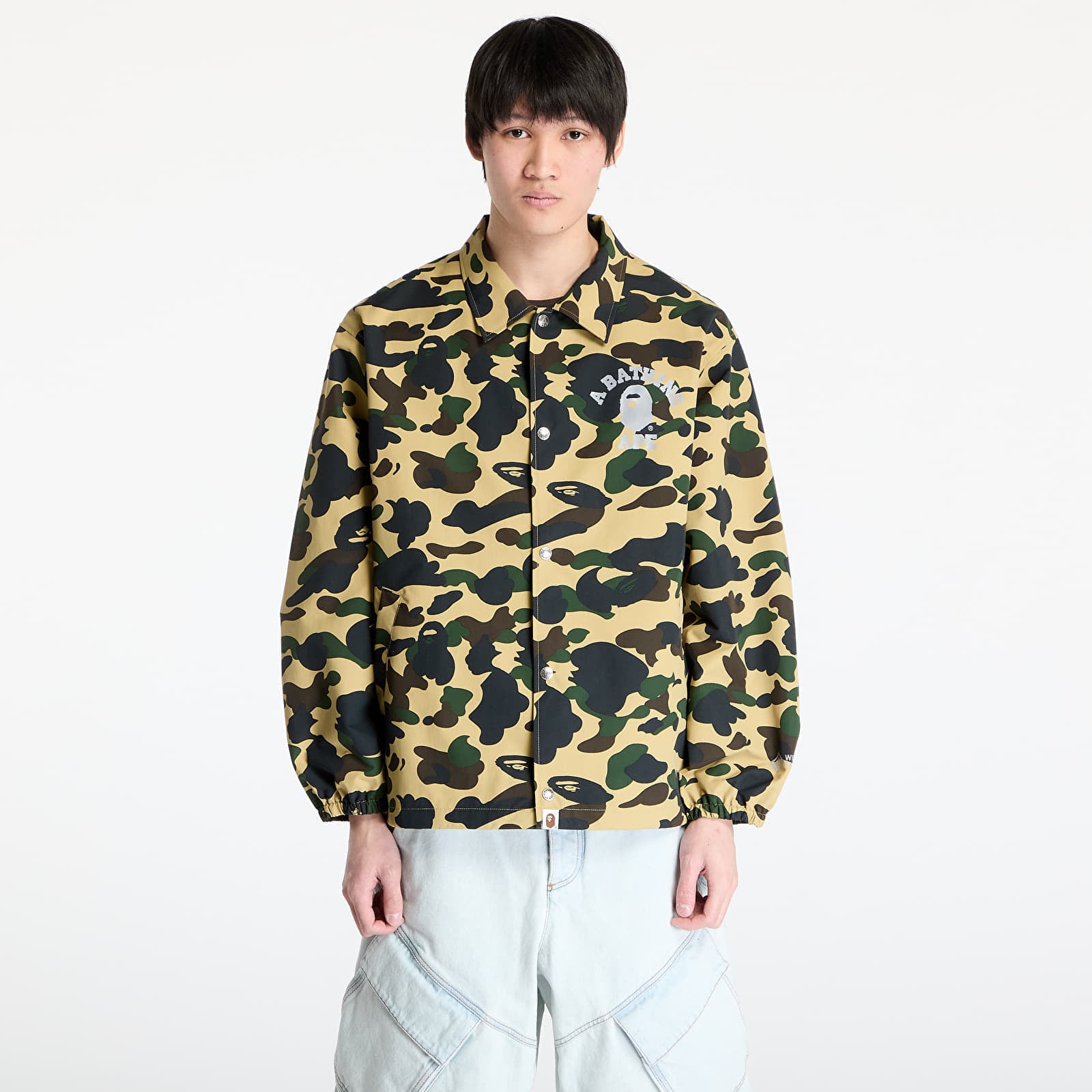 Jacket A BATHING APE Gore-Tex Wind Stopper Camo Relaxed Coach Jacket M Yellow