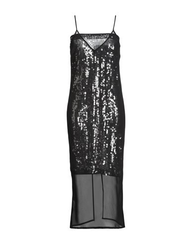 Woman Midi dress Silver Size 10 Polyethylene