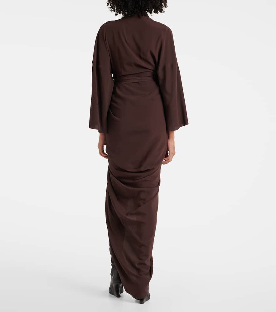 Satin wrap gown