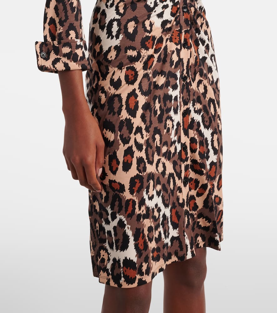 Diane von Furstenberg Sheska leopard-print midi dress