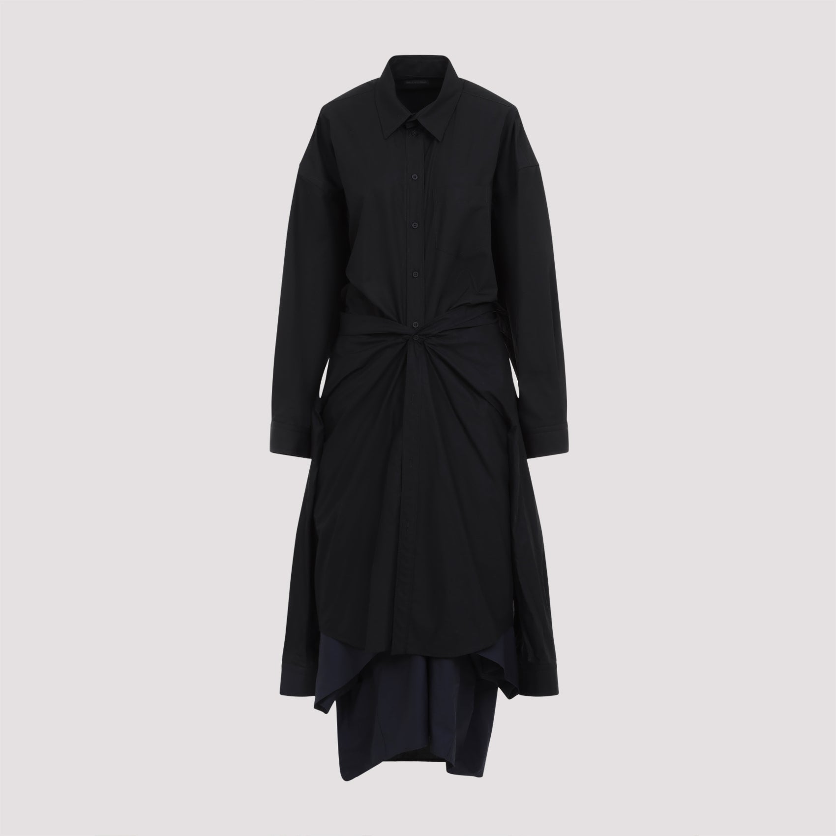 Cotton Maxi Patched Shirt