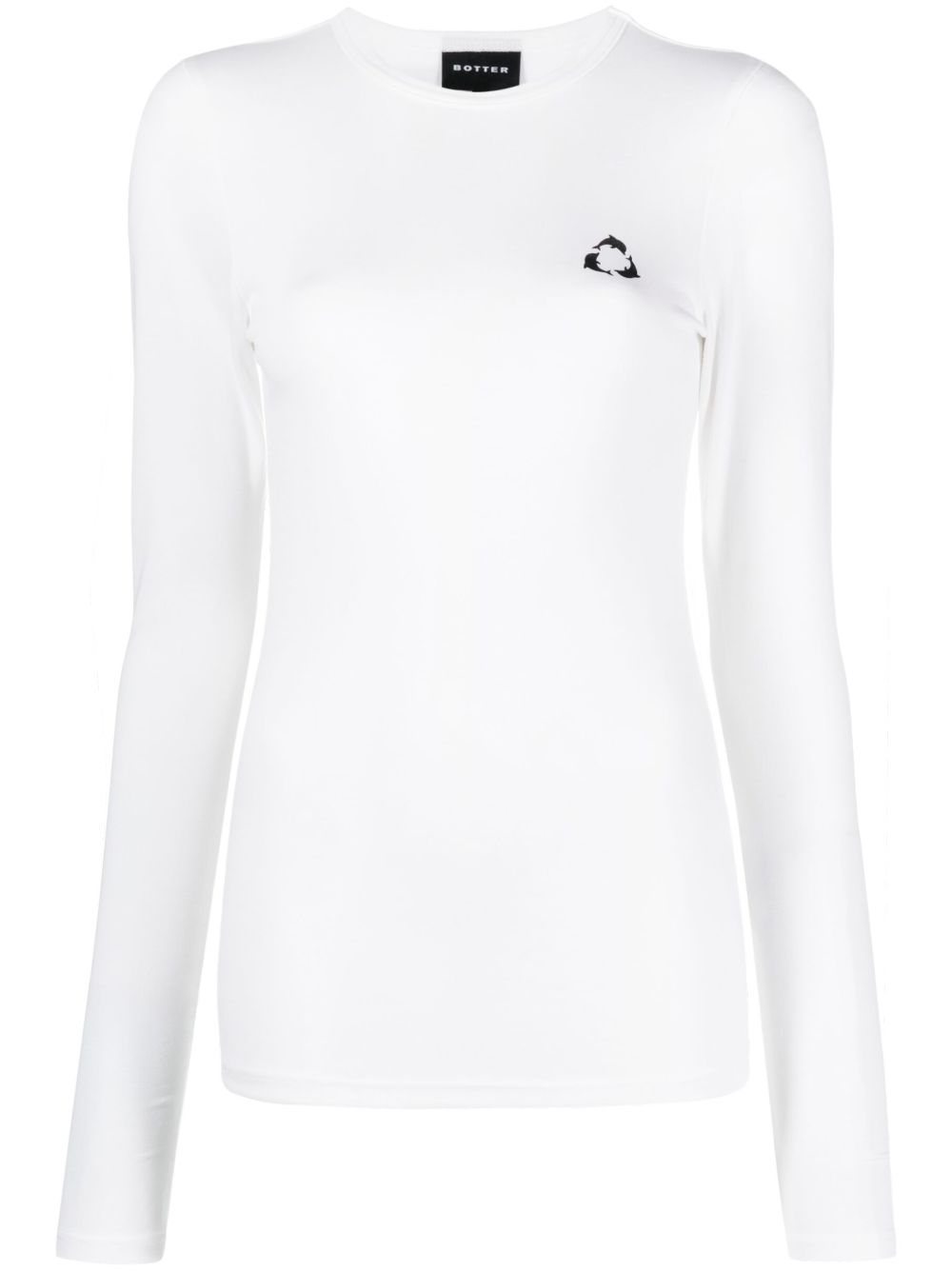 Long-sleeve logo-print T-shirt - White