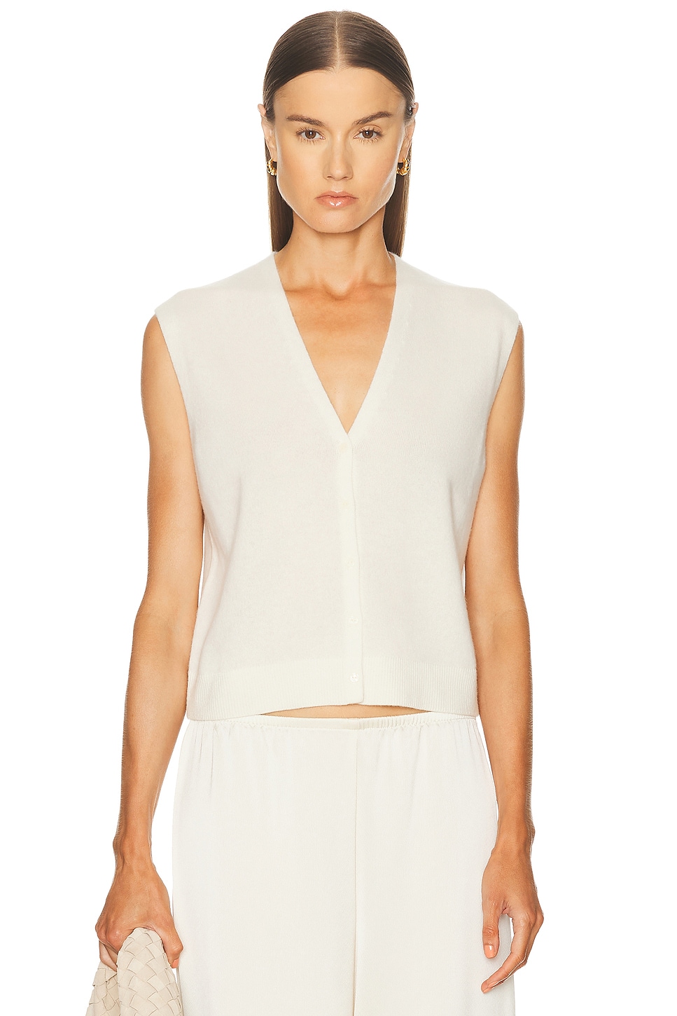 SIMKHAI Rozzi Vest in Ivory - Ivory.  XS also in L