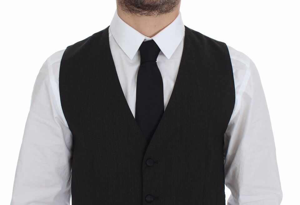 Wool Stretch Dress Vest — Gray