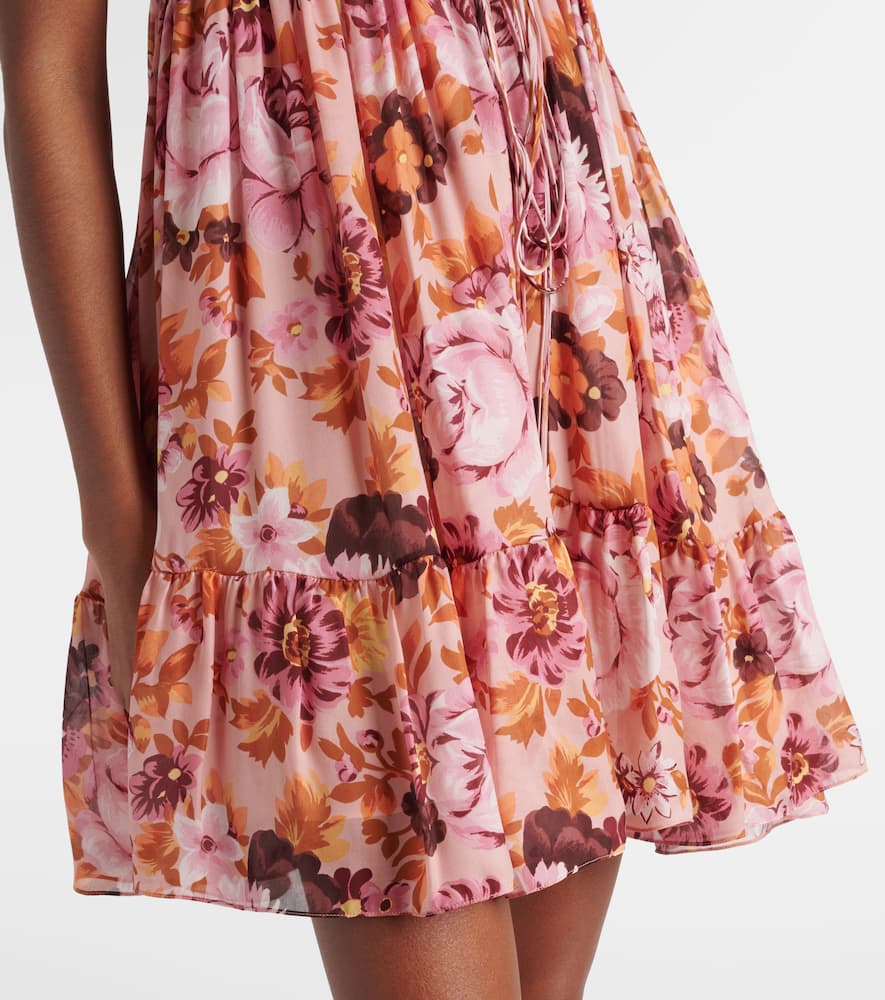 Chloé Floral silk minidress