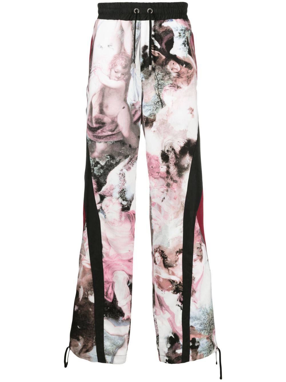 Pastel-print track pants - Black