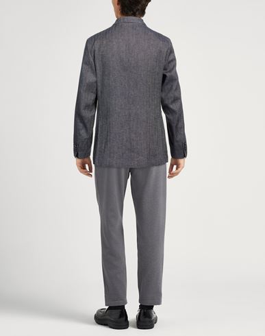 Man Blazer Navy Size 44 Cotton, Linen