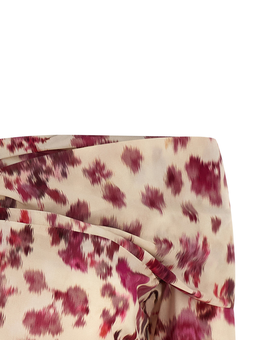 Isabel Marant - asymmetric draped knot ruched silk top